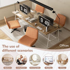 Walsunny Cross Legged Office Chair Armless Wide Chair Cross Legged Office Chair Computer Chair #color_orange #foot_fixed-foot