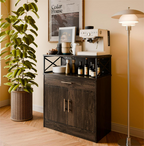 Walsunny Kitchen Buffet Sideboard Cabinet with Adjustable Shelf,Wooden Storage Cabinet with 2 Doors and 1 Drawers£¬Modern Farmhouse Coffee Bar Cabinet with Storage for Kitchen/Living Room (7612660711600)