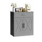 Walsunny Kitchen Buffet Sideboard Cabinet with Adjustable Shelf,Wooden Storage Cabinet with 2 Doors and 1 Drawers,Modern Farmhouse Coffee Bar Cabinet with Storage for Kitchen/Living Room,Grey (7610077905072)
