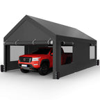 Vongrasig Carport, 12x20 ft Heavy Duty Carport Canopy with Roll-up Windows