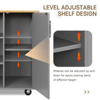 Walsunny 47.2" Large Kitchen Cabinet with Open Shelves, Kitchen Island (7404396937392)