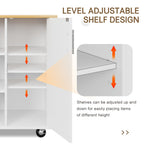 Walsunny 47.2" Large Kitchen Cabinet with Open Shelves, Kitchen Island (7404396937392)