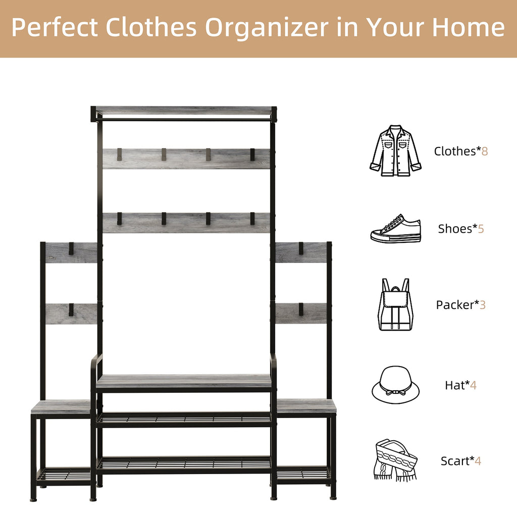 Walsunny Bakers Rack for Kitchen with Power Outlet (7436202508464)