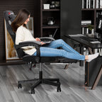 Gaming Chairs  Walsunny Gaming Chairs with Footrest, Massage Leather Game Chair for Adults Big and Tall Gamer Chair with Headrest and Lumbar Support with Ergonomic PU Leather  #color_grey