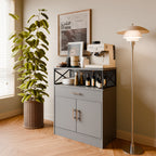 Walsunny Kitchen Buffet Sideboard Cabinet with Adjustable Shelf,Wooden Storage Cabinet with 2 Doors and 1 Drawers£¬Modern Farmhouse Coffee Bar Cabinet with Storage for Kitchen/Living Room (7612660711600)