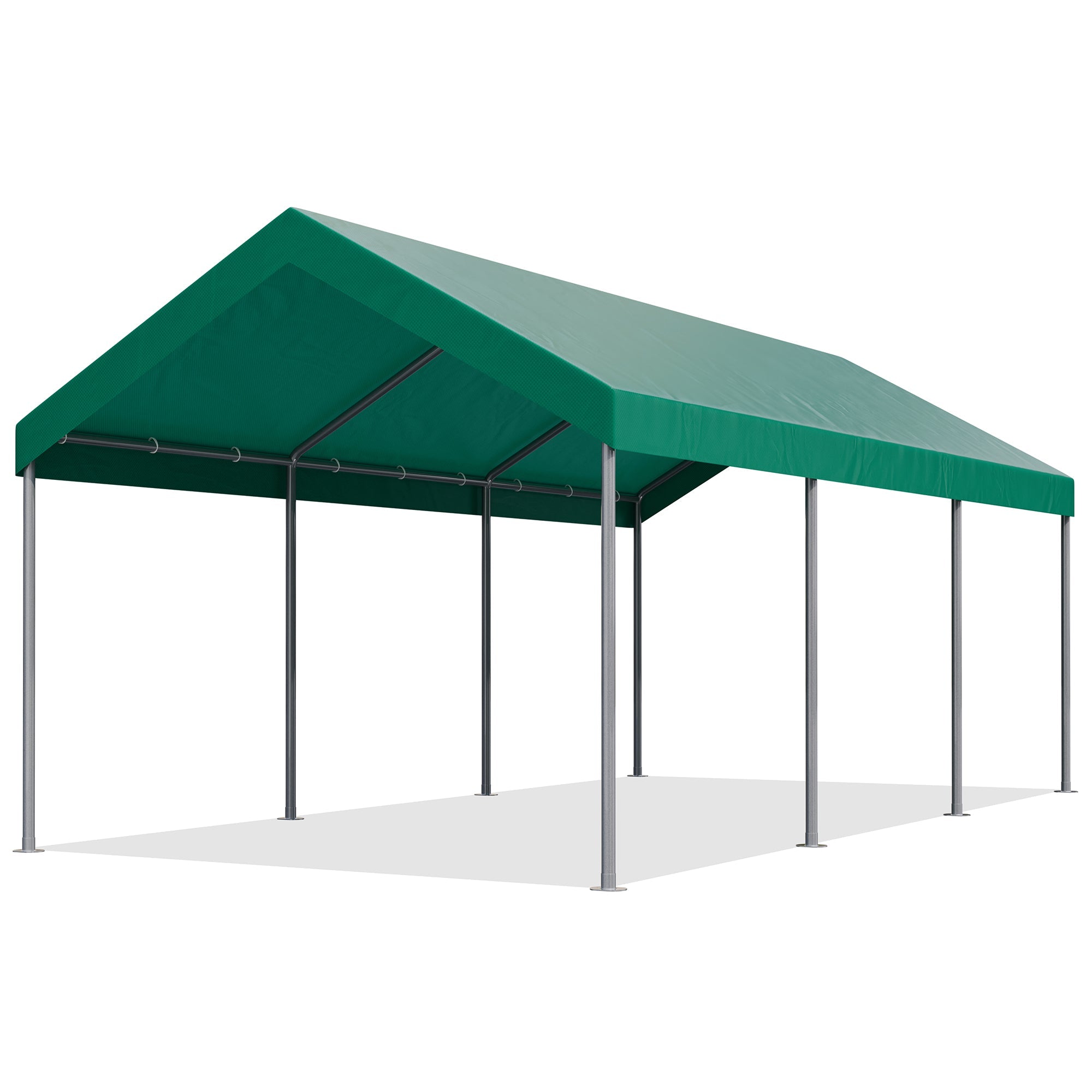 Walsunny Carport 10 x 20 ft Heavy Duty Carport Car Canopy with Powder-Coated Steel Frame,  Shelter Party Tent with 180g PE Tarp for Wedding, Garden (7404386713776)