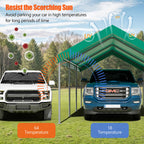 Walsunny Carport 10 x 20 ft Heavy Duty Carport Car Canopy with Powder-Coated Steel Frame,  Shelter Party Tent with 180g PE Tarp for Wedding, Garden (7404386713776)
