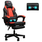 Gaming Chairs  Walsunny Gaming Chairs with Footrest, Massage Leather Game Chair for Adults Big and Tall Gamer Chair with Headrest and Lumbar Support with Ergonomic PU Leather #color_red