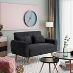 Walsunny 2-seat 47'' Small Modern Livingroom sofa set Walsunny 2-seat 47'' Small Modern Love Seat Sofa#color_black
