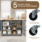Walsunny 47.2" Large Kitchen Cabinet with Open Shelves, Kitchen Island (7404396937392)