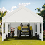 Walsunny Carport, 10x20 ft Heavy Duty Carport Canopy with Roll-up Windows, Portable Garage for Car, Truck, Boat (7404387926192)