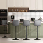 Walsunny Bar Stools Set of 2,Adjustable Leather Counter Height with High Backrest,Bar Chairs for Kitchen Island Dining£¬Room Bar (7562958831792)