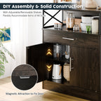 Walsunny Kitchen Buffet Sideboard Cabinet with Adjustable Shelf,Wooden Storage Cabinet with 2 Doors and 1 Drawers£¬Modern Farmhouse Coffee Bar Cabinet with Storage for Kitchen/Living Room (7612660711600)