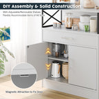 Walsunny Kitchen Buffet Sideboard Cabinet with Adjustable Shelf,Wooden Storage Cabinet with 2 Doors and 1 Drawers£¬Modern Farmhouse Coffee Bar Cabinet with Storage for Kitchen/Living Room (7612660711600)