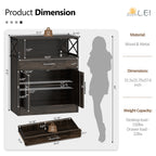 Walsunny Kitchen Buffet Sideboard Cabinet with Adjustable Shelf,Wooden Storage Cabinet with 2 Doors and 1 Drawers£¬Modern Farmhouse Coffee Bar Cabinet with Storage for Kitchen/Living Room (7612660711600)
