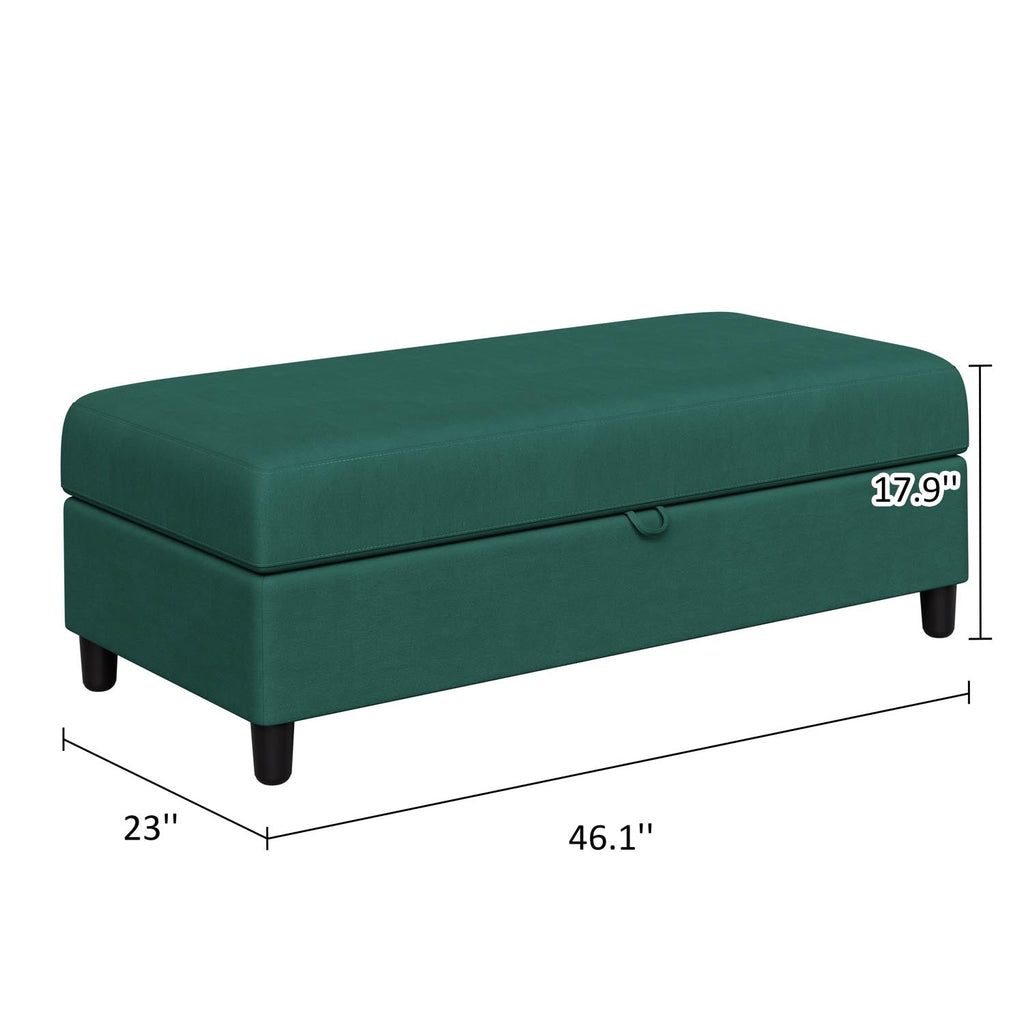 Vongrasig Long Storage Ottoman Green