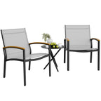 Vongrasig Patio Furniture 2 Pieces Outdoor Texilene Chair Sets