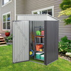 Walsunny Outdoor Steel Storage Shed, Metal Garden Shed 
