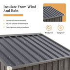 Walsunny Outdoor Steel Storage Shed, Metal Garden Shed
