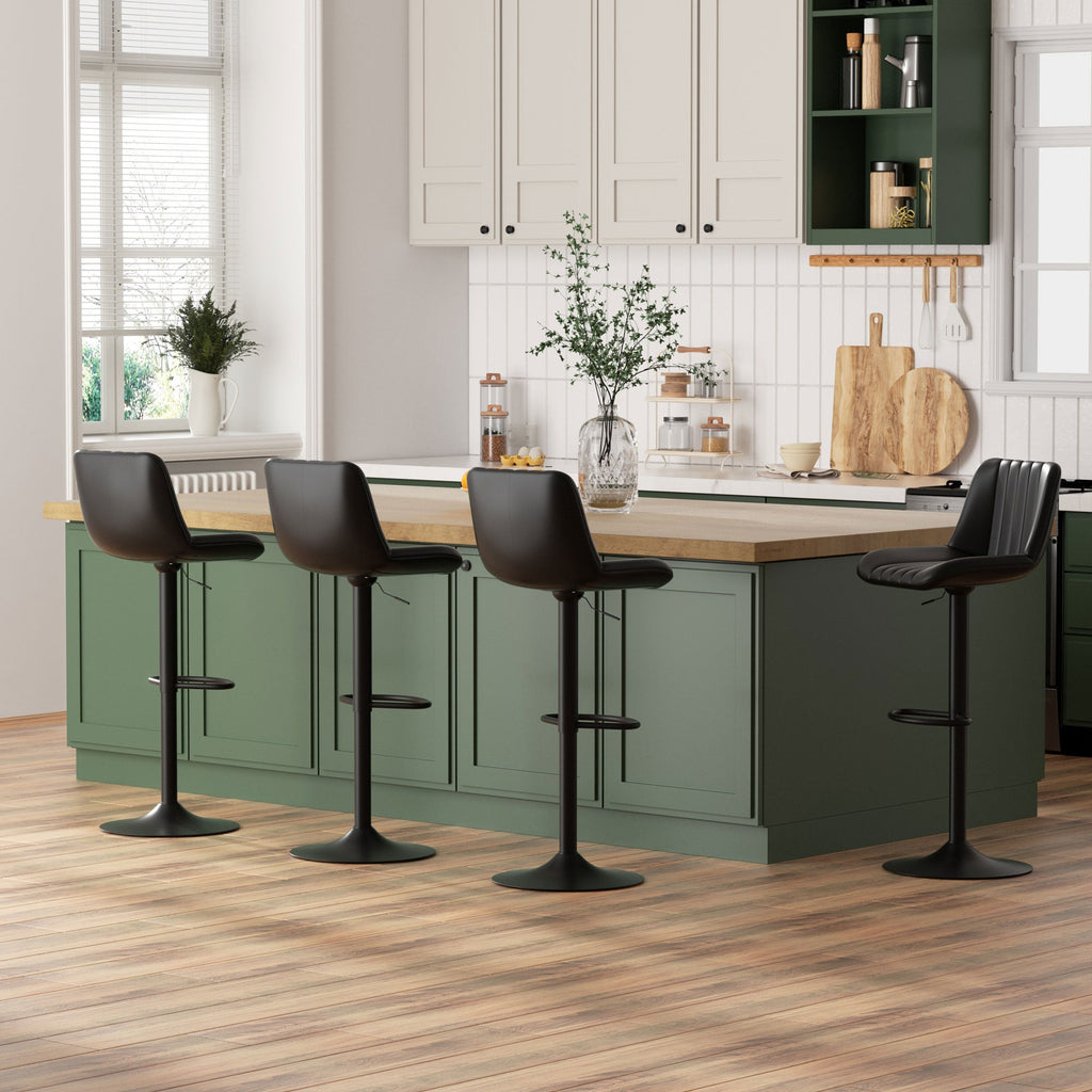 Walsunny Bar Stools Set of 2,Adjustable Leather Counter Height with High Backrest,Bar Chairs for Kitchen Island Dining£¬Room Bar (7562958831792)