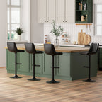 Walsunny Bar Stools Set of 2,Adjustable Leather Counter Height with High Backrest,Bar Chairs for Kitchen Island Dining£¬Room Bar (7562958831792)