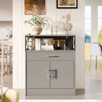 Walsunny Kitchen Buffet Sideboard Cabinet with Adjustable Shelf,Wooden Storage Cabinet with 2 Doors and 1 Drawers£¬Modern Farmhouse Coffee Bar Cabinet with Storage for Kitchen/Living Room (7612660711600)