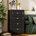 Walsunny 5 Drawer White Vertical Dresser Modern Storage Cabinet with Handle-Drawer Chest Wood Organizer for Living Room (7504209772720)
