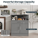 Walsunny Kitchen Buffet Sideboard Cabinet with Adjustable Shelf,Wooden Storage Cabinet with 2 Doors and 1 Drawers£¬Modern Farmhouse Coffee Bar Cabinet with Storage for Kitchen/Living Room (7612660711600)