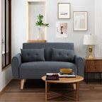 Livingroom sofa set Walsunny 2-seat 47'' Small Modern Love Seat Sofa#color_dark-grey