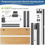 Walsunny Black Electric Office Ergonomic Desk#color_walnut