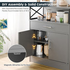 Walsunny Kitchen Buffet Sideboard Cabinet with Adjustable Shelf,Wooden Storage Cabinet with 2 Doors and 1 Drawers£¬Modern Farmhouse Coffee Bar Cabinet with Storage for Kitchen/Living Room (7612660711600)