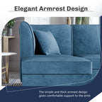 Walsunny Velvet 5 Pieces Modular Sectional Sofa L-Shaped Couch With Reversible Chaise (7223391125680)