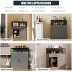 Walsunny Kitchen Buffet Sideboard Cabinet with Adjustable Shelf,Wooden Storage Cabinet with 2 Doors and 1 Drawers£¬Modern Farmhouse Coffee Bar Cabinet with Storage for Kitchen/Living Room (7612660711600)