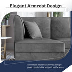 Walsunny Velvet 5 Pieces Modular Sectional Sofa L-Shaped Couch With Reversible Chaise (7223391125680)