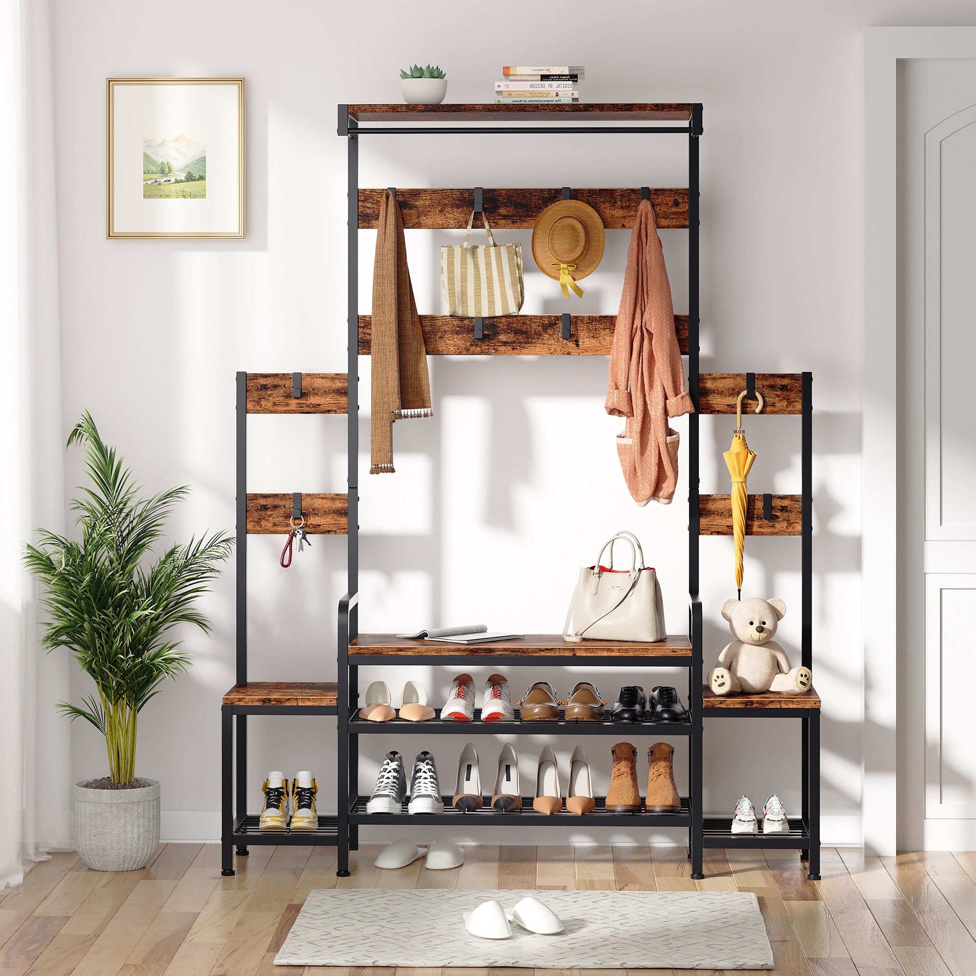 Walsunny Bakers Rack for Kitchen with Power Outlet (7436202508464)