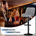 Walsunny Bar Stools Set of 2,Adjustable Leather Counter Height with High Backrest,Bar Chairs for Kitchen Island Dining£¬Room Bar (7562958831792)