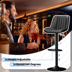 Walsunny Bar Stools Set of 2,Adjustable Leather Counter Height with High Backrest,Bar Chairs for Kitchen Island Dining£¬Room Bar (7562958831792)