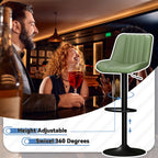 Walsunny Bar Stools Set of 2,Adjustable Leather Counter Height with High Backrest,Bar Chairs for Kitchen Island Dining£¬Room Bar (7562958831792)