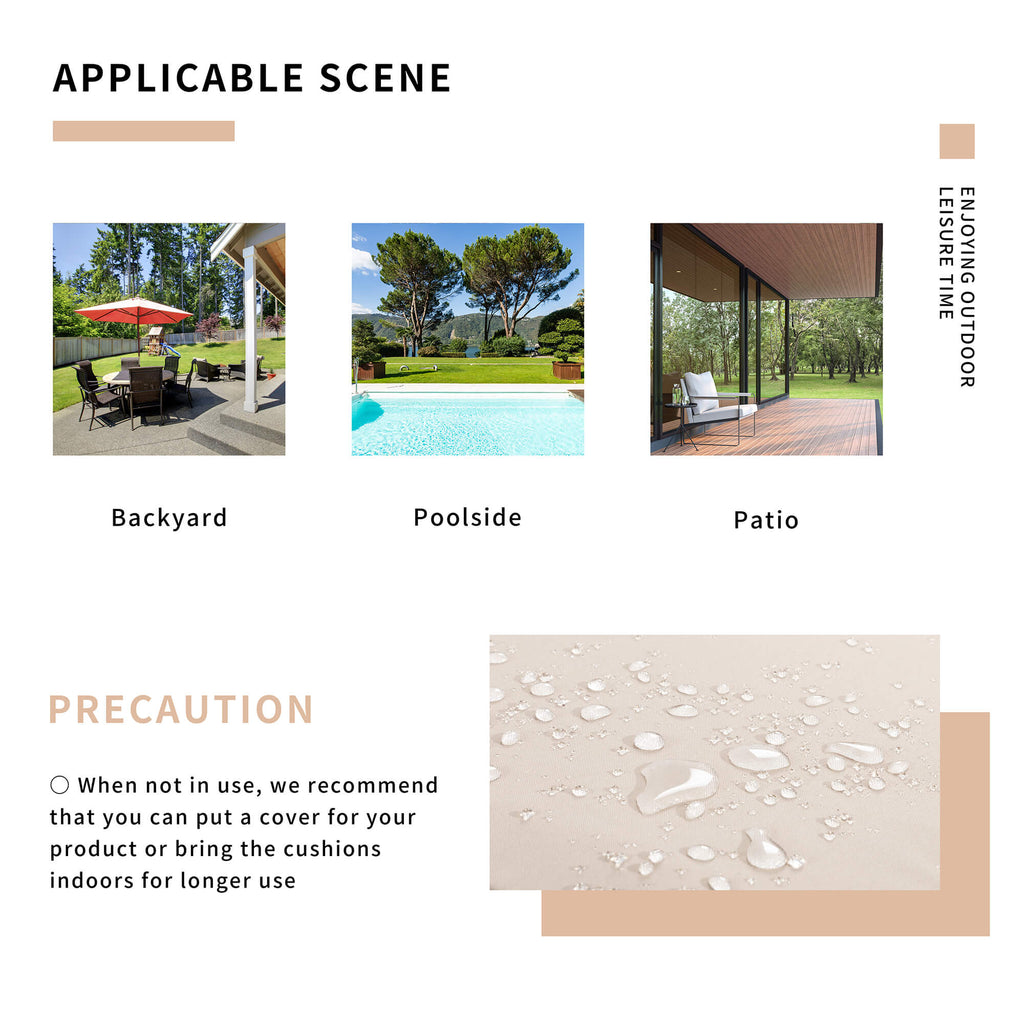 Walsunny Patio Furniture 5 Pieces PE Wicker Outdoor Sectional Sofa Set With Ottoman