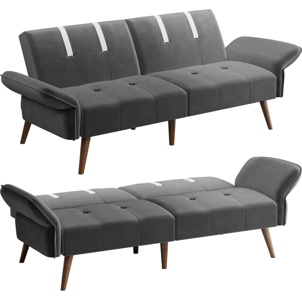 Walsunny Velvet Loveseat Sofa Couch Sofa cama for Apartments (7346697994416)