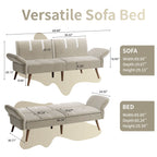 Walsunny Velvet Loveseat Sofa Couch Sofa cama for Apartments (7346697994416)