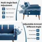 Walsunny Velvet Loveseat Sofa Couch Sofa cama for Apartments (7346697994416)