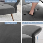 Walsunny Velvet Loveseat Sofa Couch Sofa cama for Apartments (7346697994416)