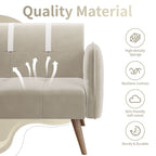 Walsunny Velvet Loveseat Sofa Couch Sofa cama for Apartments (7346697994416)