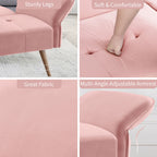 Walsunny Velvet Loveseat Sofa Couch Sofa cama for Apartments (7346697994416)
