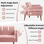 Walsunny Velvet Loveseat Sofa Couch Sofa cama for Apartments (7346697994416)