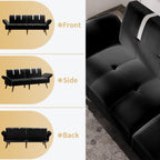 Walsunny Velvet Loveseat Sofa Couch Sofa cama for Apartments (7346697994416)