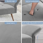 Walsunny Velvet Loveseat Sofa Couch Sofa cama for Apartments (7346697994416)
