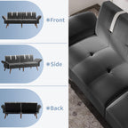 Walsunny Velvet Loveseat Sofa Couch Sofa cama for Apartments (7346697994416)
