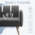 Walsunny Velvet Loveseat Sofa Couch Sofa cama for Apartments (7346697994416)